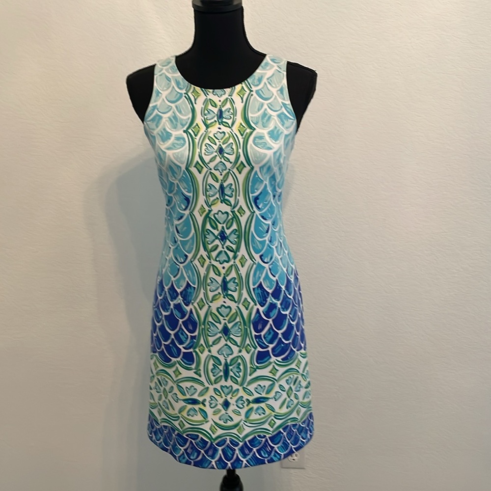 Lilly Pulitzer PERLA scuba dress XS worn once palm beach realtor cruise lunch - Picture 2 of 7
